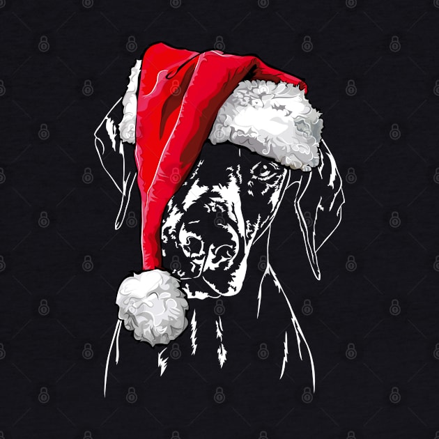 Funny Doberman Santa Christmas dog mom by wilsigns